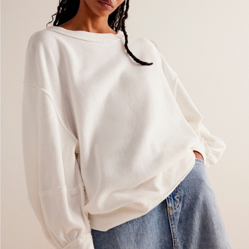 NEW! Free People We The Free Downtown Thermal in White